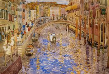 莫裡斯 巴西 加斯特 Venetian Canal Scene